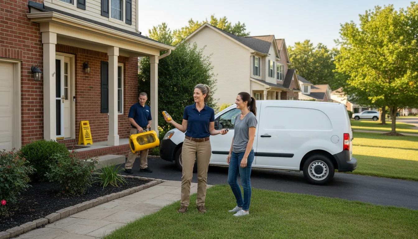 Residential water damage restoration in Raleigh, IL